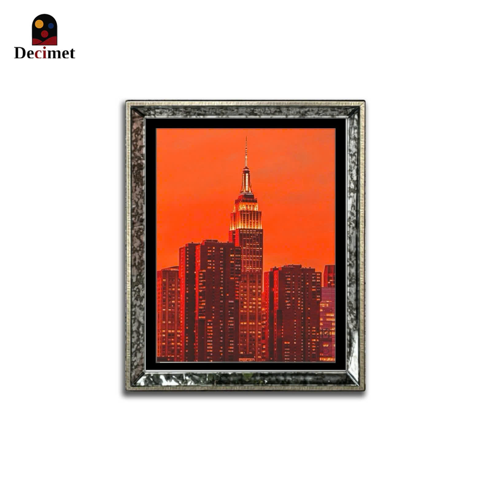 Tranh Khung Gương Loang Hoàng hôn ở NYC