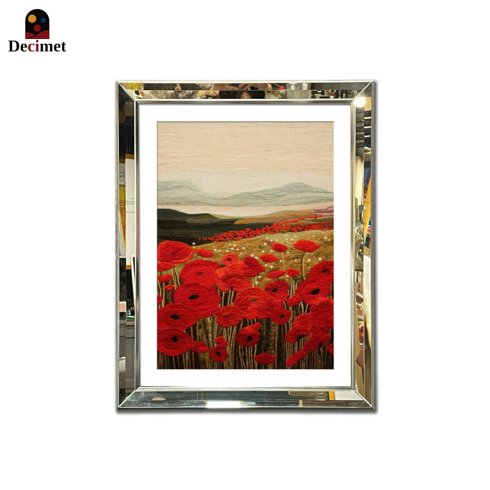 Tranh Khung Gương Vát Lá Hẹ Red Tulip