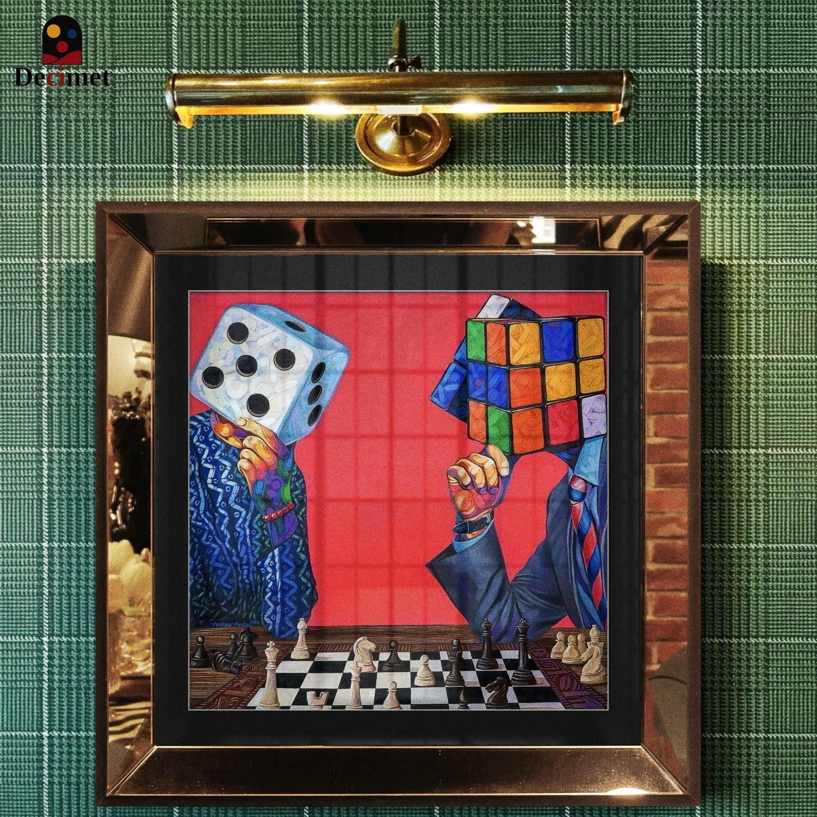 Tranh Khung Gương Trà Mind Games