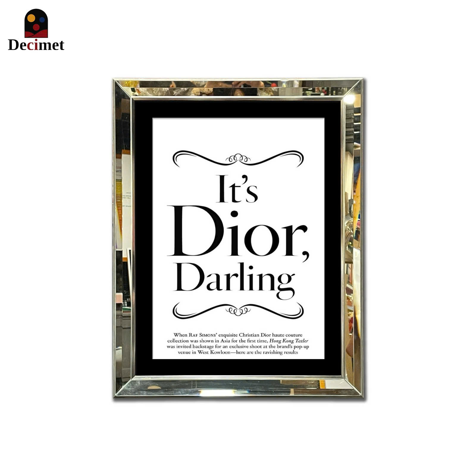 Tranh Khung Gương Vát Lá Hẹ It's Dior Darling