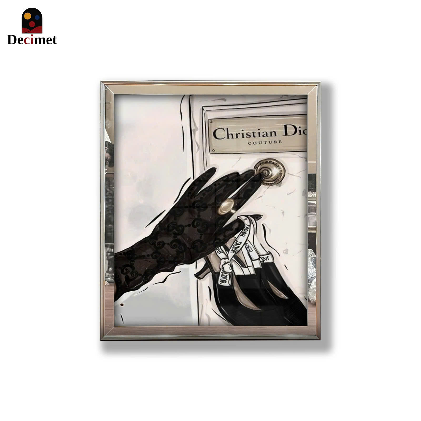 Tranh Khung Gương Ghép 1 Viền Composite Christian Dior 